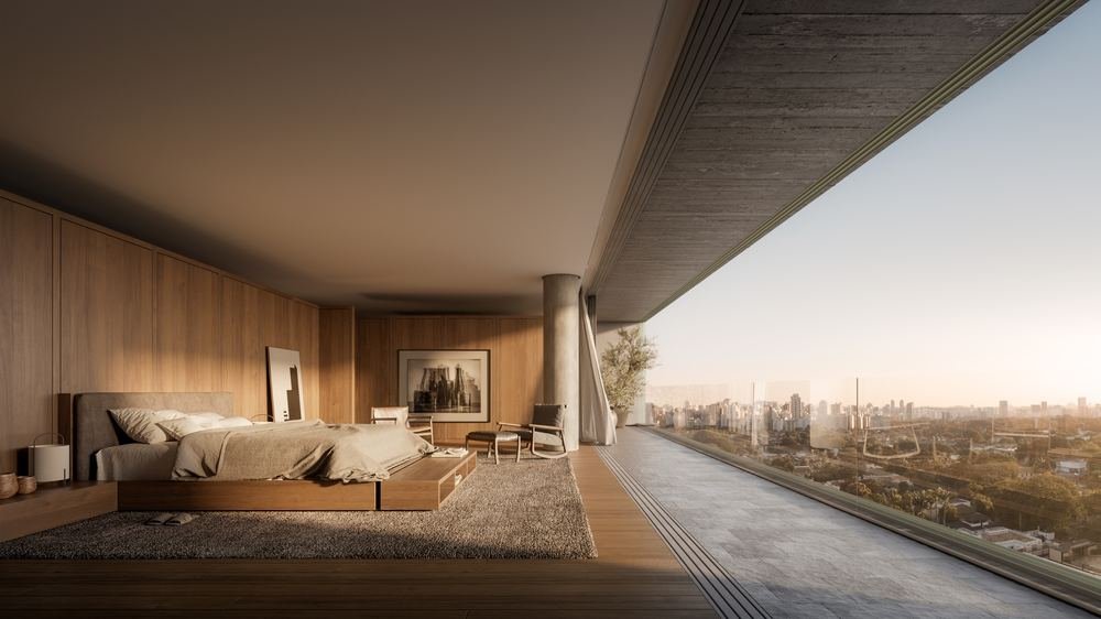 Suíte com terraço panorâmico